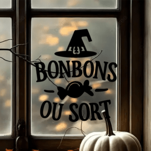 Bonbons ou sort - mockup autocollant vinyle