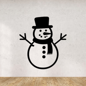 Bonhomme neige - mockup autocollant vinyle