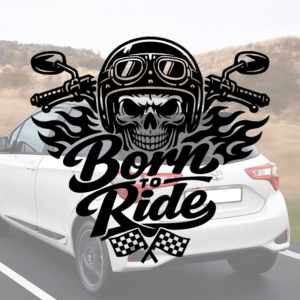 Sticker vinyle Born To Ride pour moto et voiture