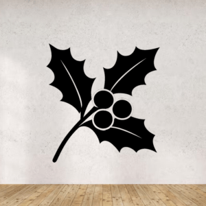 Branche houx - mockup autocollant vinyle