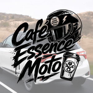 Sticker Café Essence Moto en vinyle.