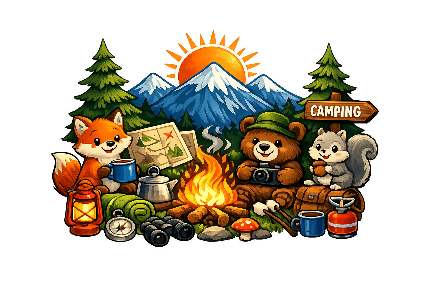 Mug Camping Animaux – Image 2