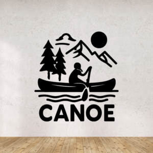 Canoë nature - mockup autocollant vinyle