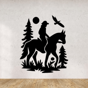 Cavalier nature - mockup autocollant vinyle