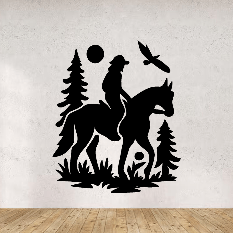 Cavalier nature 1 Cavalier nature - mockup autocollant vinyle