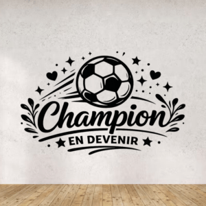 Sticker vinyle Champion en devenir pour garçon