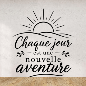 Sticker vinyle "Chaque jour est une nouvelle aventure" pour vanlife