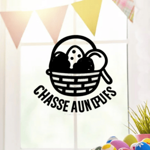 Chasse aux œufs - mockup autocollant vinyle