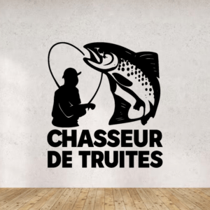Chasseur de truites - mockup autocollant vinyle
