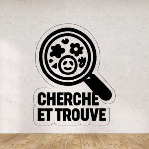 Cherche et trouve - mockup autocollant vinyle