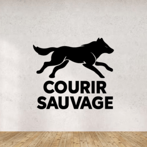 Courir sauvage - mockup autocollant vinyle