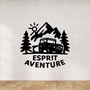 Esprit aventure - mockup autocollant vinyle