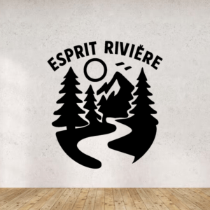 Esprit rivière - mockup autocollant vinyle