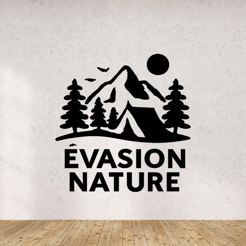 Évasion nature - mockup autocollant vinyle