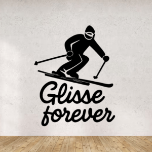Glisse forever - mockup autocollant vinyle