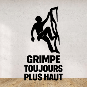 Grimpe toujours plus haut - mockup autocollant vinyle