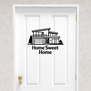 Sticker vinyle Home Sweet Home pour décoration intérieure.
