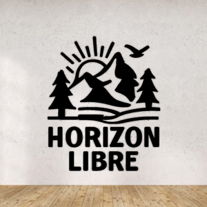 Horizon libre - mockup autocollant vinyle