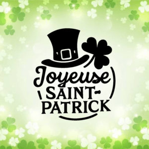 Joyeuse Saint Patrick - mockup autocollant vinyle