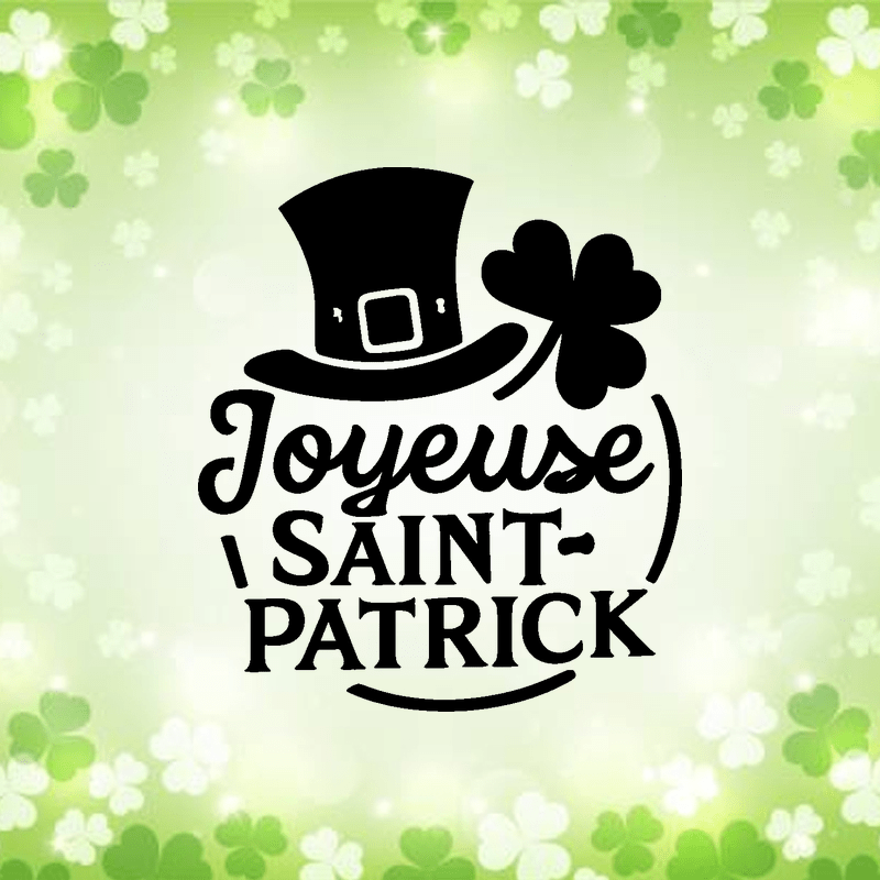 Joyeuse Saint Patrick 1 Joyeuse Saint Patrick - mockup autocollant vinyle