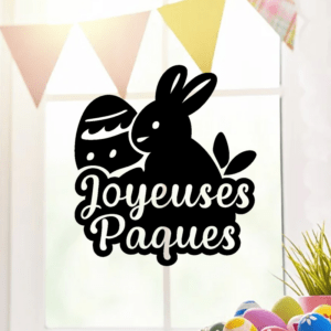 Joyeuses Pâques - mockup autocollant vinyle