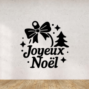 Joyeux Noël - mockup autocollant vinyle