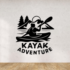 Kayak aventure - mockup autocollant vinyle