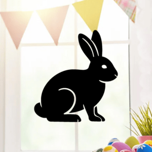 Lapin silhouette - mockup autocollant vinyle