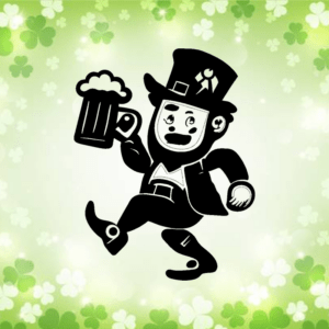 Leprechaun rigolo - mockup autocollant vinyle