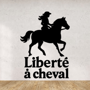 Liberté à cheval - mockup autocollant vinyle