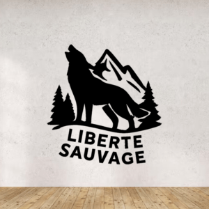 Liberté sauvage - mockup autocollant vinyle