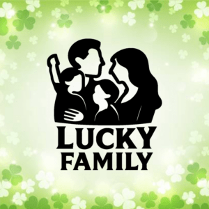 Lucky family - mockup autocollant vinyle