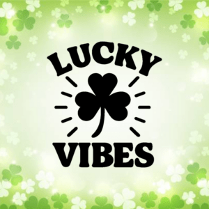 Lucky vibes - mockup autocollant vinyle