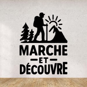 Marche et découvre - mockup autocollant vinyle