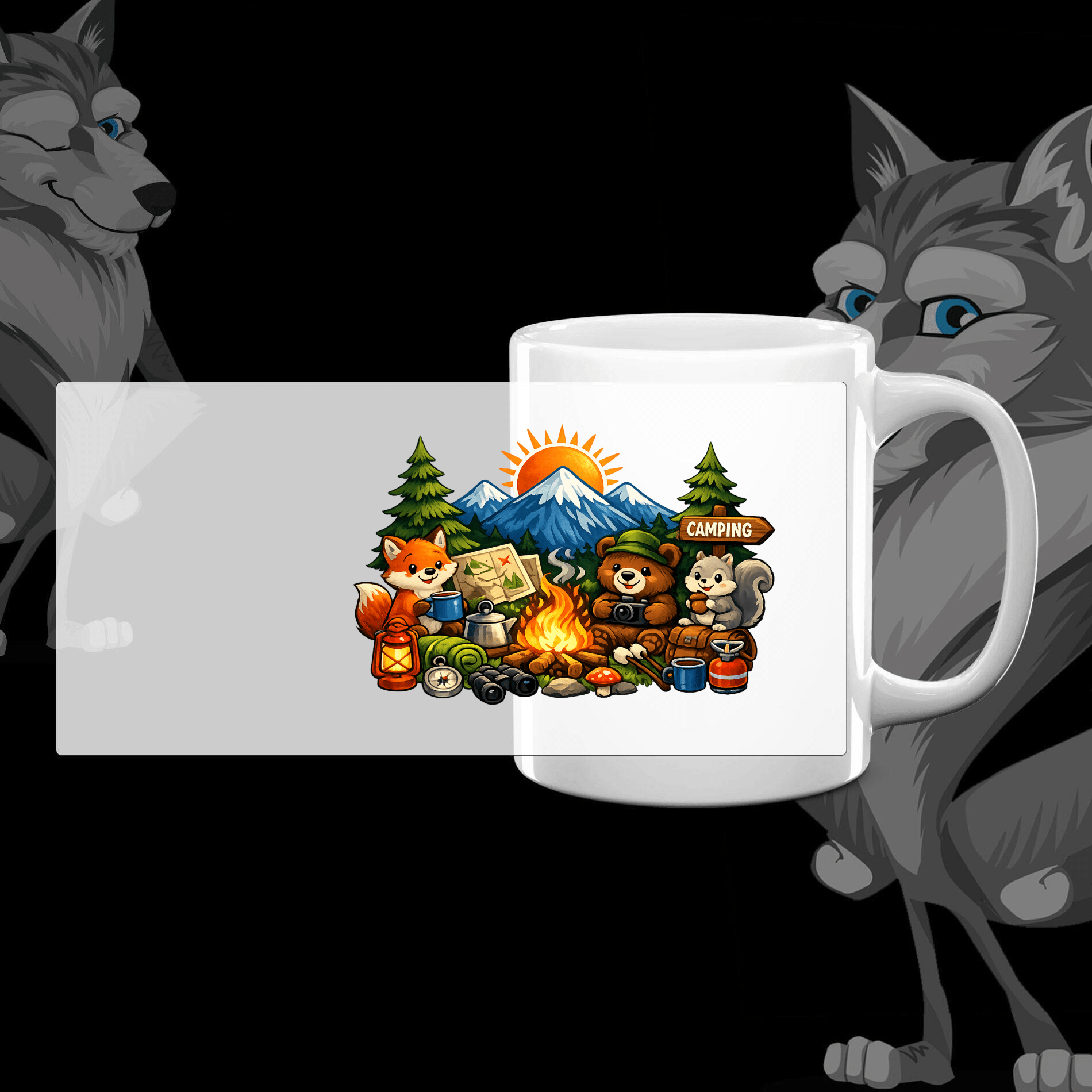 Mug Camping Animaux