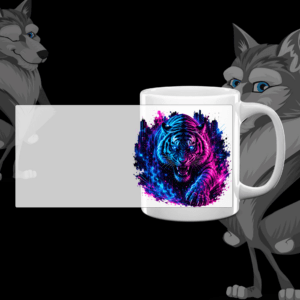 Mug Tigre Néon Bleu et Rose