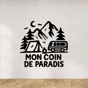 Mon coin de paradis 🏕️🏔️🚐 - mockup autocollant vinyle