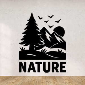 Nature en photo - mockup autocollant vinyle