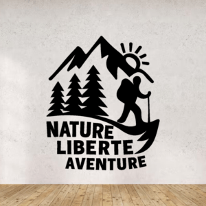 Nature liberté aventure - mockup autocollant vinyle