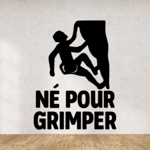 Né pour grimper - mockup autocollant vinyle