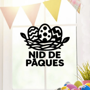 Nid de Pâques - mockup autocollant vinyle