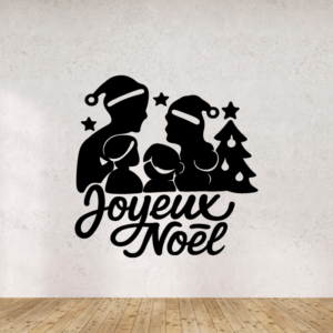 Noël famille - mockup autocollant vinyle