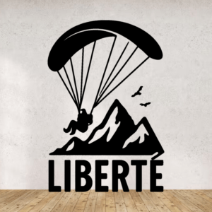 Parapente liberté - mockup autocollant vinyle