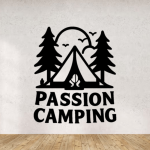 Passion camping - mockup autocollant vinyle