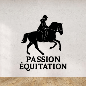 Passion équitation - mockup autocollant vinyle