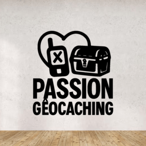 Passion géocaching - mockup autocollant vinyle