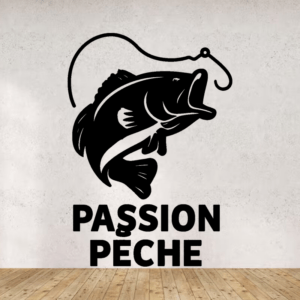 Passion pêche - mockup autocollant vinyle