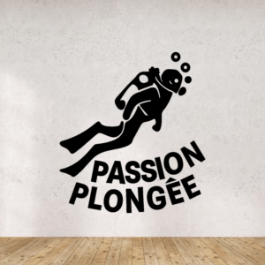Passion plongée - mockup autocollant vinyle