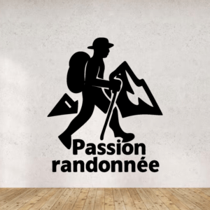 Passion randonnée - mockup autocollant vinyle