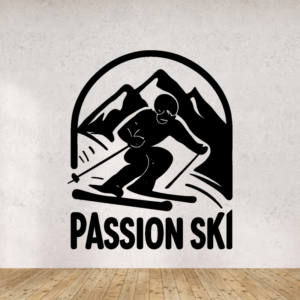 Passion ski - mockup autocollant vinyle